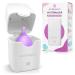 Ecoblossom Menstrual Cup Sterilizer - Modern Menstrual Cup Cleaner Unscented Sanitizer - 2-Minute Automatic UV Wash - Holder Fits Small Soft & Large Period Disc - UV Wipes Out 99.9% of Germs Uv Sterilizer