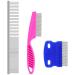 Dog Combs for Grooming Small Dogs, Metal Cat Comb, 2-in-1 Stainless Steel Fine Tooth Pet Comb(3 Pack)