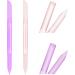 Sibba Glass Cuticle Pusher & Remover Set - Double Sided Trimmer & Manicure Stick for Precision Filing - Nail Salon Quality Tools for Women & Girls - (2pcs Pink Purple) - Buy Online on GoSupps.com