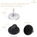 Beadnova 50 Pairs Pin Backings Tie Tacks Blank Pins - Silver Black - 50 Sets - Buy Online on GoSupps.com