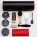 Shoe Polish Kit Cleaning Shine Care Barrel Set PU Travel Shoe Shine Brush kit with Brush Travel Case Luxury Premium Soft Horsehair Bristle Dauber Wooden Applicator Shoehorn Cloth 11 Piece - Buy Online on GoSupps.com