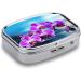 Beautiful Orchid Print Pill Box - 2 Compartment Portable Medicine Organizer | Decorative Metal Pill Case for Pocket & Purse - International Shipping - Buy Online on GoSupps.com