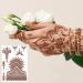 Brown Henna Temporary Tattoos for Women - Waterproof, Semi-Permanent Body Stickers for Festivals, Parties - 6 Sheets - Buy Online on GoSupps.com