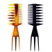 JdXun 2 pieces wide comb double one -sidedly wide coarse tooth comb antistatic retro breel tooth hair comb styling hair feasts for curly wet long hair (black & brown)