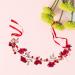 Amosfun Elegant Red Flower Wedding Bridal Headband - Handmade Crystal Ribbon Headdress for Bride Bridesmaid - Buy Online on GoSupps.com