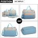 KMRLOFIY 5 Set Baby Diaper Bag - Stylish Travel Handbag with Bottle Holder & Changing Pad - Blue Baby Wrap Pockets - Buy Online on GoSupps.com