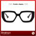 Thick Frame Blue Light Glasses for Men & Women - Fashion Oversized Square Eyeglasses for Gaming & Computer Use - A1 Black 54mm - Buy Online on GoSupps.com
