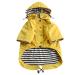 Dog Zip Up Dog Raincoat with Reflective Buttons, Rain/Water Resistant, Adjustable Drawstring, Removable Hood, Stylish Premium Dog Raincoats - Size XS to XXL Available - Yellow - Medium Medium(Chest: 19"-23") Yellow