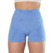 AUROLA Seamless Scrunch Workout Shorts for Women - Small Camo-Serenity Blue | Gym, Yoga, Running Active Short - Buy Online on GoSupps.com