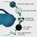 Silk Sleep Mask for Women/Men/Girls | 19 Momme 100% Pure Mulberry Silk | Blackout Anti-Allergy Blindfold | Elastic Strap | Peacock Blue - Buy Online on GoSupps.com