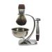 Classic Shaving Kit with Badger Hair Shaving Brush Soap Bowl Stylish Shaving Set and Stand Shaving Handle Compatible with Double Edge Butterfly Safety Razor for Men's Gift