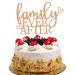 QXQXBA Family Ever After Cake Topper Happy Adoption Day Party Supplies The Day I Got You Party Decoration Forever Family Party Decor Rose Gold Glitter