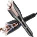 Rotating 1 inch Curling Iron Dual Voltage Beach Waver with 4 Temperature Settings Anti-Scald Fast Heating for Long & Medium Hair
