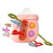 Sensory tensile cutting toys bottle-shaped dental aid for babies tooth toys for children silicone tooth aid early educational toys for teething sensory toys for small children sweet pink
