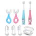 8 in 1 Baby Training Toothbrush Set - Infant to Toddler Oral Care Toothbrushes for Babies 1-4 Years Old -- Food Grade Silicone, Extra Soft Bristles, Baby Kids Essentials Gift