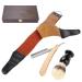 Premium Shaving Head Razor Set - Manual Razor Beard Brush & Wooden Gift Box | Perfect Gift for Men - Buy Online on GoSupps.com