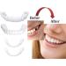 XLBHSH Temporary Deans - 3 Pairs of Instant Perfect Smile Teeth Veneers & Cosmetic Stickers | One Size Fits All - Comfort Fit Flex Ships Internationally - Buy Online on GoSupps.com