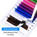 D Curl 13mm Colored Classic Lash Extensions - Blue Green Purple Mixed Individual Lashes 0.07mm - Extension Supplies - Buy Online on GoSupps.com
