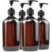 Empty Plastic Bottles with Pump Dispenser and 6pcs Labels Included Refillable Travel Containers for Hand sanitizer Shampoo Lotion etc - BPA/Paraben Free 500ml/16.9oz (4 Pack)  - Buy Online on GoSupps.com