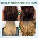 2-in-1 Mini Curling Wand & Flat Iron - Portable Hair Straightener & Styling Tool for All Hair Types - Travel Friendly (Black - Buy Online on GoSupps.com