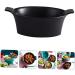 Alipis Soup Double Tableware Dessert Noddle Salad Ceramic Home Fruit Bowl Kitchen Large Capacity Container Black 23X19X7.7CM - Buy Online on GoSupps.com