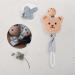 Soft Cotton Pacifier Chain with Clip | Bear Brown Pacifier Holder for Boys and Girls | Fits Baby Teethers and Toys | Perfect Gift Idea - Buy Online on GoSupps.com