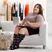 Buy 4 Pairs Oversize Compression Stockings for Women | Colorful Medical Support Socks | Breathable Elastic Nylon Travel & Sports Socks (2XL/3XL/4XL) - Buy Online on GoSupps.com