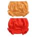 AYIYO Unisex Toddler Diaper Cover - Newborn Baby Girls Boys Kids Linen Bloomer Shorts 2Pcs 3-9 Months Yellow+red