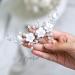 Unicra Flower Hairpins for Brides | Silver Wedding Hair Accessories Pearl Hair Clips & Headdresses for Women & Girls - Buy Online on GoSupps.com