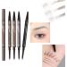 2 in 1 Magic 4-Tip Eyebrow Pencil Sweat-proof Microblading Eyebrow Pencil Contouring Pen Eyebrow Brush Microblade Eyebrow 3D Waterproof Microblading Eyebrow Pencil for Natural Makeup Last All Day(Dark Dark Brown - Buy Online on GoSupps.com