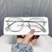 Buy Silver Blue Light Blocking Reading Glasses | Anti Eyestrain Large Designer Eyeglasses +0.00 - International Shipping Available - Buy Online on GoSupps.com