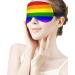 Rainbow LGBT Pride Flag Sleep Mask - Adjustable Eye Cover for Sleeping and Travel - Buy Online on GoSupps.com