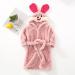 Miyanuby Baby Boy Girls Bathrobe | Soft Flannel Animal Hoodie | Pink Rabbits Nightwear 4-5 Years | Perfect Gift for Kids - Buy Online on GoSupps.com
