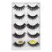 False Eyelashes 5 Pairs Imitation Mink Hair Eyelashes Curly Eyelashes with 5 Different Styles Reusable