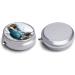 Round Pill Box with Winter Mountains Snow Scene | 3 Compartment Portable Pill Organizer | Decorative Metal Pocket Pill Case - Style 31 - Buy Online on GoSupps.com