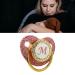 Ergonomic Baby Pacifier with Covered Rhinestones - Golden Curved Design Letters M | International Shipping - Buy Online on GoSupps.com