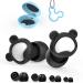 Kids Ear Plugs 1 Pair (6-12 yrs) Reusable Noise Cancelling Earplugs Silicone Noise Sensitivity Ear Plugs for Children/Small Ears Ear Protection for Concerts/Flying/School/Playtime(Black)