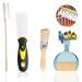 Bonaweite 4 Pack Bird Cage Cleaning Brush Set Birdcage Broom Cleaner Pet Supply Kennel Cage Accessory for Parrot Birds Dogs Cats
