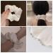 Satin Silk Hair Scrunchies for Women - White Elastic Hair Ties - Buy Online on GoSupps.com
