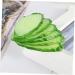 ORFOFE 6pcs Simulation Cucumber Slice Simulation Green Vegetable Green 6.50X3.00X0.50CM - Buy Online on GoSupps.com