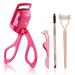 Heated Eyelash Curlers Heated lash Curler Handheld Eye Lash Curler Electric Eyelash Curler 3 Heating Modes with Sensing Heating Silicone Pad Quick Natural Curling Eye Lashes Rosered