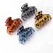 2.5 Inch Hair Claw Clips for Thick Thin Hair 4 Pack Strong Hold Hair Clips Fashion Leopard Pattern Hair Claw Brown gray orange yellow