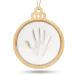 Creawoo Baby Imprint Frame Handprint Footprint Christmas Keepsake Ornament Kit, Personalized Holiday DIY Christmas Gift for New Born Baby Boys Girls Shower with Ring Tool and Display Bell Shaped Frame Handprint for Baby