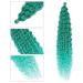 DSoar 22 Deep Twist Crochet Hair - Ocean Wave Curly Bohemian Braids 3 Packs Synthetic Hair Extensions in Green - Buy Online on GoSupps.com