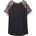 Womens Black Round Neck Cute Printed Tunic Top - Short Sleeve Soft Loose Fit Tee for Women - Size Small - Buy Online on GoSupps.com