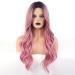 Porsmeer Pink Lure Curls Wig for Women & Girls | Natural Ombre Synthetic Hair for Everyday Cosplay & Party - Buy Online on GoSupps.com