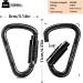UIAA Certified Heavy-Duty Climbing Carabiner - 25kN Auto-Locking Clips for Gear Hammocks & Loops - Black (2-Pack) - Buy Online on GoSupps.com
