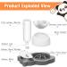 Elevated Tilted Cat Food and Water Bowl Set with Automatic Dispenser - Grey-Stainless Steel - Buy Online on GoSupps.com