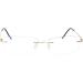 JoXiGo Rimless Reading Glasses for Men & Women - Ultralight Silver Frame + Gold Case - Ideal for 70-74 Years - Buy Online on GoSupps.com
