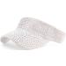 XYIYI Bling Rhinestone Sport Sun Visor Hats Adjustable Summer Cap Visor Caps for Women Girls One Size Rhinestones White